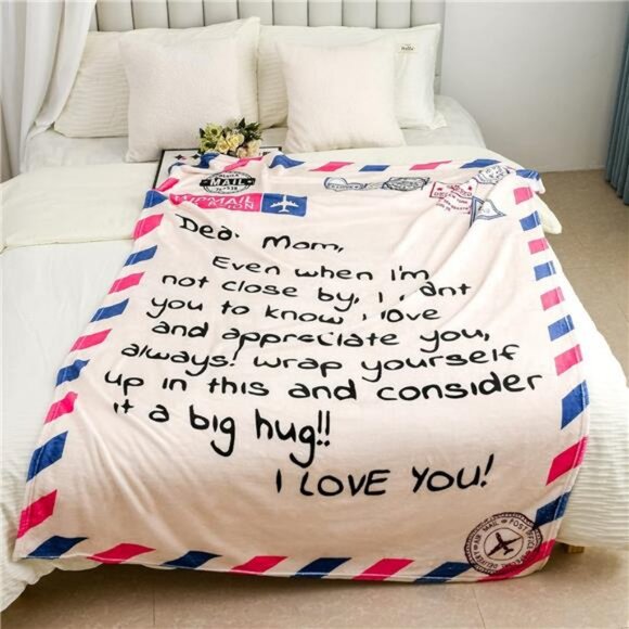 Mom Blankets Gifts for Mom from Daughter & Son, Mom Birthday Gifts - Picture 2 of 5